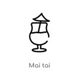 symbol för vektor för översiktsmai tai isolerad svart enkel linje best?ndsdelillustration fr?n drinkbegrepp redigerbar vektorslag royaltyfri illustrationer symbol för vektor för översiktsmai tai isolerad svart enkel linje best?ndsdelillustration fr?n drinkbegrepp redigerbar vektorslag royaltyfri illustrationer