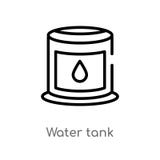 symbol för vektor för översiktsvattenbehållare isolerad svart enkel linje beståndsdelillustration från branschbegrepp Redigerbar stock illustrationer symbol för vektor för översiktsvattenbehållare isolerad svart enkel linje beståndsdelillustration från branschbegrepp Redigerbar stock illustrationer