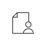 Symbol för översikt för användaremapp vektor illustrationer Symbol för översikt för användaremapp vektor illustrationer