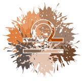 Symbol of libra zodiac sign made with spots Stock Image Symbol of libra zodiac sign made with spots Stock Image