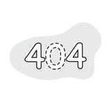 Symbol/logo för fel 404 Konstillustration royaltyfri illustrationer Symbol/logo för fel 404 Konstillustration royaltyfri illustrationer