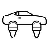 Symbol of Personal Hovercar Thin line Icon of Future Technology. Stroke Pictogram Graphic for Web Design. Quality Outline Vector vector illustration Symbol of Personal Hovercar Thin line Icon of Future Technology. Stroke Pictogram Graphic for Web Design. Quality Outline Vector vector illustration