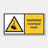 symbol warning overhead loads Sign on transparent background stock illustration symbol warning overhead loads Sign on transparent background stock illustration