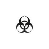 Symbole biologique de risque sur le fond blanc illustration de vecteur Symbole biologique de risque sur le fond blanc illustration de vecteur