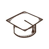 Symbole d'éducation de chapeau d'obtention du diplôme. illustration stock Symbole d'éducation de chapeau d'obtention du diplôme. illustration stock
