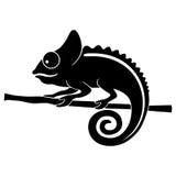 Symbole de caméléon sur la branche illustration stock Symbole de caméléon sur la branche illustration stock