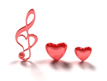 symbole de musique 3D avec le coeur illustration stock symbole de musique 3D avec le coeur illustration stock