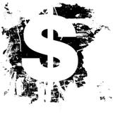 Symbole monétaire grunge de signe du dollar illustration libre de droits Symbole monétaire grunge de signe du dollar illustration libre de droits