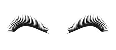 Symbole noir de cils de vecteur Logo de cil illustration stock Symbole noir de cils de vecteur Logo de cil illustration stock