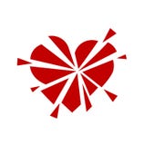 Symbole rouge cassé d'illustration de vecteur de minimalisme d'icône de coeur illustration libre de droits Symbole rouge cassé d'illustration de vecteur de minimalisme d'icône de coeur illustration libre de droits