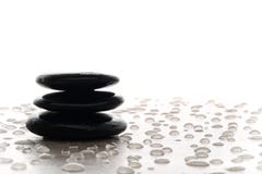 Symbolic Black Polished Stone Zen Meditation Cairn stock photos Symbolic Black Polished Stone Zen Meditation Cairn stock photos