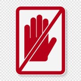 symbolu symbol no dotyka znaka na przejrzystym tle ilustracji symbolu symbol no dotyka znaka na przejrzystym tle ilustracji