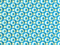Symmetrically sidan - vid - sidan fördelade blåa och vita kulöra sfärer på ljust - gul bakgrund vektor illustrationer Symmetrically sidan - vid - sidan fördelade blåa och vita kulöra sfärer på ljust - gul bakgrund vektor illustrationer
