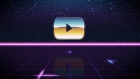synthwave retro design icon of youtube royalty free illustration synthwave retro design icon of youtube royalty free illustration