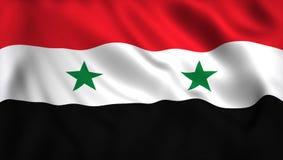 Syrian flag waving in the wind royalty free illustration Syrian flag waving in the wind royalty free illustration