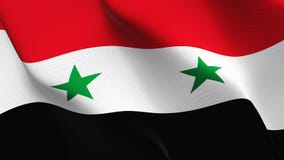 Syrien flagga som vinkar på vind vektor illustrationer Syrien flagga som vinkar på vind vektor illustrationer