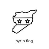 Syrii flaga ikona ilustracja wektor Syrii flaga ikona ilustracja wektor