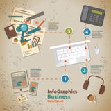 Szablon dla infographic z symbolem rozwój biznesu ilustracji Szablon dla infographic z symbolem rozwój biznesu ilustracji