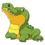 Szcz??liwa krokodyl kresk?wka royalty ilustracja Szcz??liwa krokodyl kresk?wka royalty ilustracja