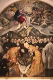Szczegół typowy metalu talerz z imitacją El Greco farba - pogrzeb Hrabiowski Orgas spain Toledo zdjęcie stock Szczegół typowy metalu talerz z imitacją El Greco farba - pogrzeb Hrabiowski Orgas spain Toledo zdjęcie stock
