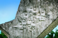 Szczegół Łamany skrzydło Przerywał lota zabytek w Sumarice Memorial Park blisko Kragujevac w Serbia zdjęcie royalty free Szczegół Łamany skrzydło Przerywał lota zabytek w Sumarice Memorial Park blisko Kragujevac w Serbia zdjęcie royalty free
