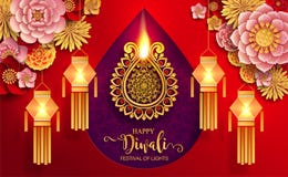 Szczęśliwa Diwali festiwalu karta ilustracji Szczęśliwa Diwali festiwalu karta ilustracji
