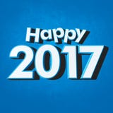 Szczęśliwy nowego roku 2017 błękit Zdjęcie Stock Szczęśliwy nowego roku 2017 błękit Zdjęcie Stock