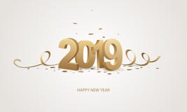 Szczęśliwy nowy rok 2019 ilustracji Szczęśliwy nowy rok 2019 ilustracji