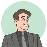 Szczęśliwy uśmiechnięty biznesmen patrzeje daleko od Obrazy Royalty Free Szczęśliwy uśmiechnięty biznesmen patrzeje daleko od Obrazy Royalty Free