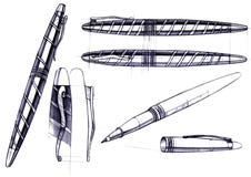Szkicu nakreślenia rozwój projekt wyłączny pióro i ballpoint pióro ilustracji Szkicu nakreślenia rozwój projekt wyłączny pióro i ballpoint pióro ilustracji
