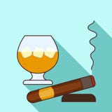 Szkło whisky ikona, mieszkanie styl ilustracji Szkło whisky ikona, mieszkanie styl ilustracji