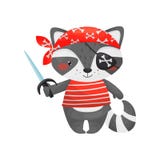 Szopowy pirata charakter w kresk ilustracja wektor Szopowy pirata charakter w kresk ilustracja wektor