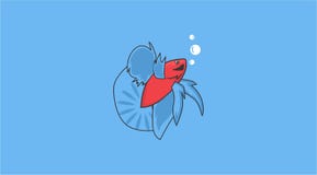 Säg hälsningar till bettafisken vektor illustrationer Säg hälsningar till bettafisken vektor illustrationer