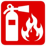 Sécurité incendie rouge de signe de rectangle illustration stock Sécurité incendie rouge de signe de rectangle illustration stock