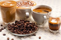 Sélection de type différent de café photos stock Sélection de type différent de café photos stock