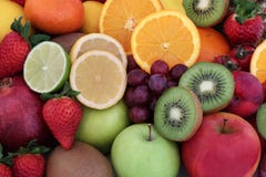 Sélection saine de fruit frais images libres de droits Sélection saine de fruit frais images libres de droits