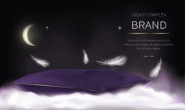 Série cosmética da noite para cuidados com a pele da cara ilustração stock Série cosmética da noite para cuidados com a pele da cara ilustração stock