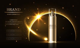 Série de beauté de cosmétiques, annonces de crème de la meilleure qualité de jet pour des soins de la peau Calibre pour l'affiche illustration libre de droits Série de beauté de cosmétiques, annonces de crème de la meilleure qualité de jet pour des soins de la peau Calibre pour l'affiche illustration libre de droits