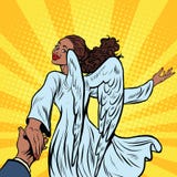 Sígame, muchacha hermosa del ángel, gente afroamericana libre illustration Sígame, muchacha hermosa del ángel, gente afroamericana libre illustration