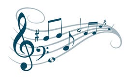 Símbolo con las notas de la música ilustración del vector Símbolo con las notas de la música ilustración del vector