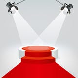 Símbolo del mediatization de un acontecimiento con una plataforma para presentar una ceremonia de entrega de los premios stock de ilustración Símbolo del mediatization de un acontecimiento con una plataforma para presentar una ceremonia de entrega de los premios stock de ilustración