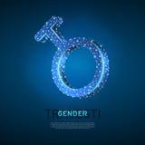 Símbolo do gênero de Travesti Ilustração 3d digital de Wireframe Baixo vetor poli LGBT de néon poligonal do sumário da identidade ilustração royalty free Símbolo do gênero de Travesti Ilustração 3d digital de Wireframe Baixo vetor poli LGBT de néon poligonal do sumário da identidade ilustração royalty free