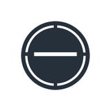 Símbolo menos dentro de una muestra del vector del icono del círculo y símbolo aislado en el fondo blanco, símbolo menos dentro d ilustración del vector Símbolo menos dentro de una muestra del vector del icono del círculo y símbolo aislado en el fondo blanco, símbolo menos dentro d ilustración del vector