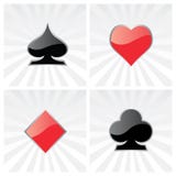 Símbolos de la tarjeta del juego ilustración del vector Símbolos de la tarjeta del juego ilustración del vector