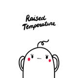 Síntoma temprano aumentado de la temperatura del ejemplo exhausto de la mano del embarazo con la melcocha linda libre illustration Síntoma temprano aumentado de la temperatura del ejemplo exhausto de la mano del embarazo con la melcocha linda libre illustration