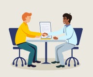 Sócios comerciais que fazem a ilustração do acordo ilustração royalty free Sócios comerciais que fazem a ilustração do acordo ilustração royalty free