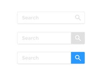Sök mallen för symboler för vektorn för beståndsdelen för webbläsaren för stångwebbsidainternet royaltyfri illustrationer Sök mallen för symboler för vektorn för beståndsdelen för webbläsaren för stångwebbsidainternet royaltyfri illustrationer