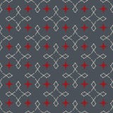 Sömlös abstrakt retro geometrisk modell Blandade rektanglar och stjärnor i vertikal och horisontalorientering stock illustrationer Sömlös abstrakt retro geometrisk modell Blandade rektanglar och stjärnor i vertikal och horisontalorientering stock illustrationer
