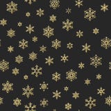Sömlös ferietextur, julmodell med guld- snöflingagarnering för textiler, broschyr, kort 10 eps stock illustrationer Sömlös ferietextur, julmodell med guld- snöflingagarnering för textiler, broschyr, kort 10 eps stock illustrationer