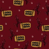 Sömlös modell för japansk stil royaltyfri illustrationer Sömlös modell för japansk stil royaltyfri illustrationer